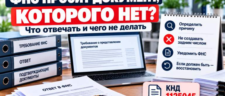 Что ответить ФНС, если запрошенного документа нет