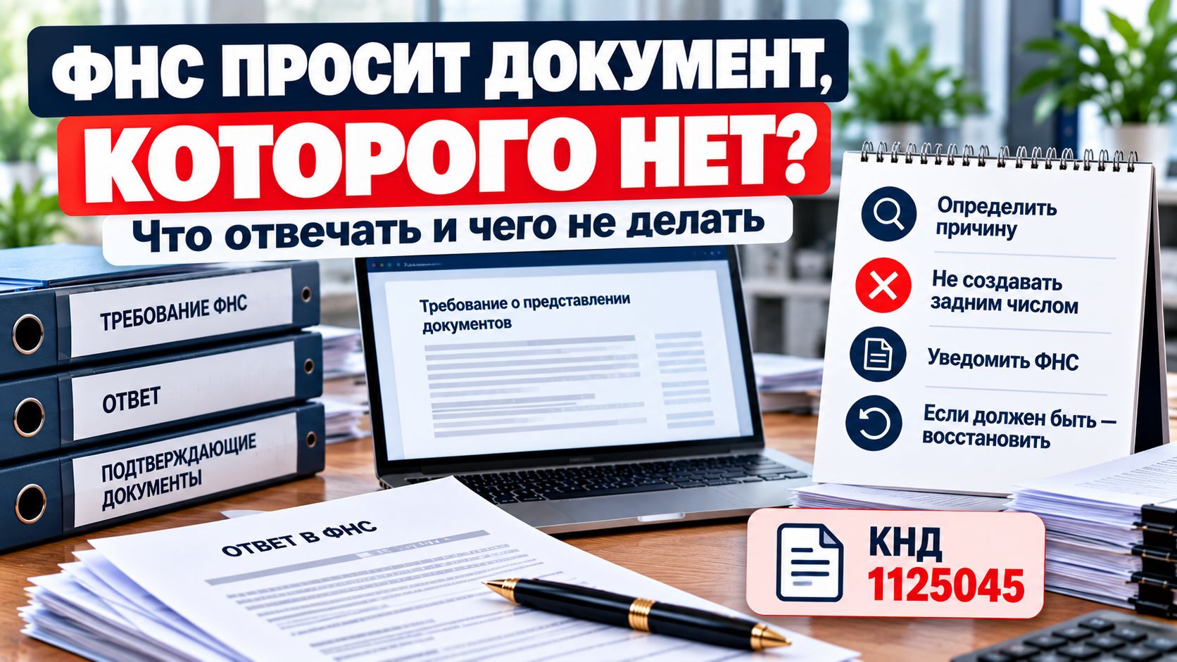 Что ответить ФНС, если запрошенного документа нет