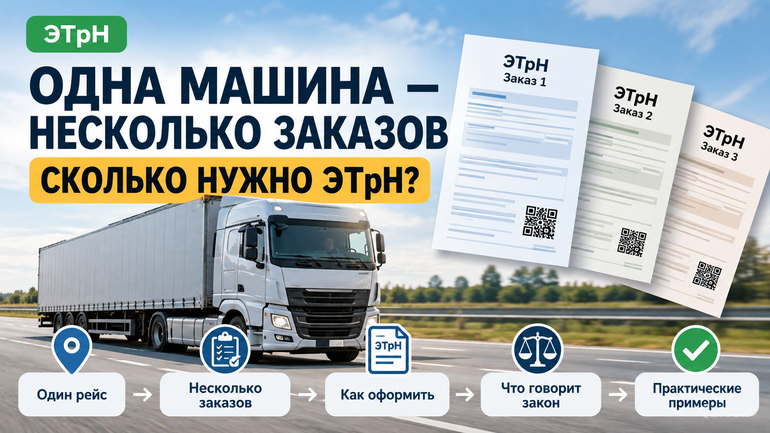 Одна машина и несколько заказов — сколько нужно ЭТрН