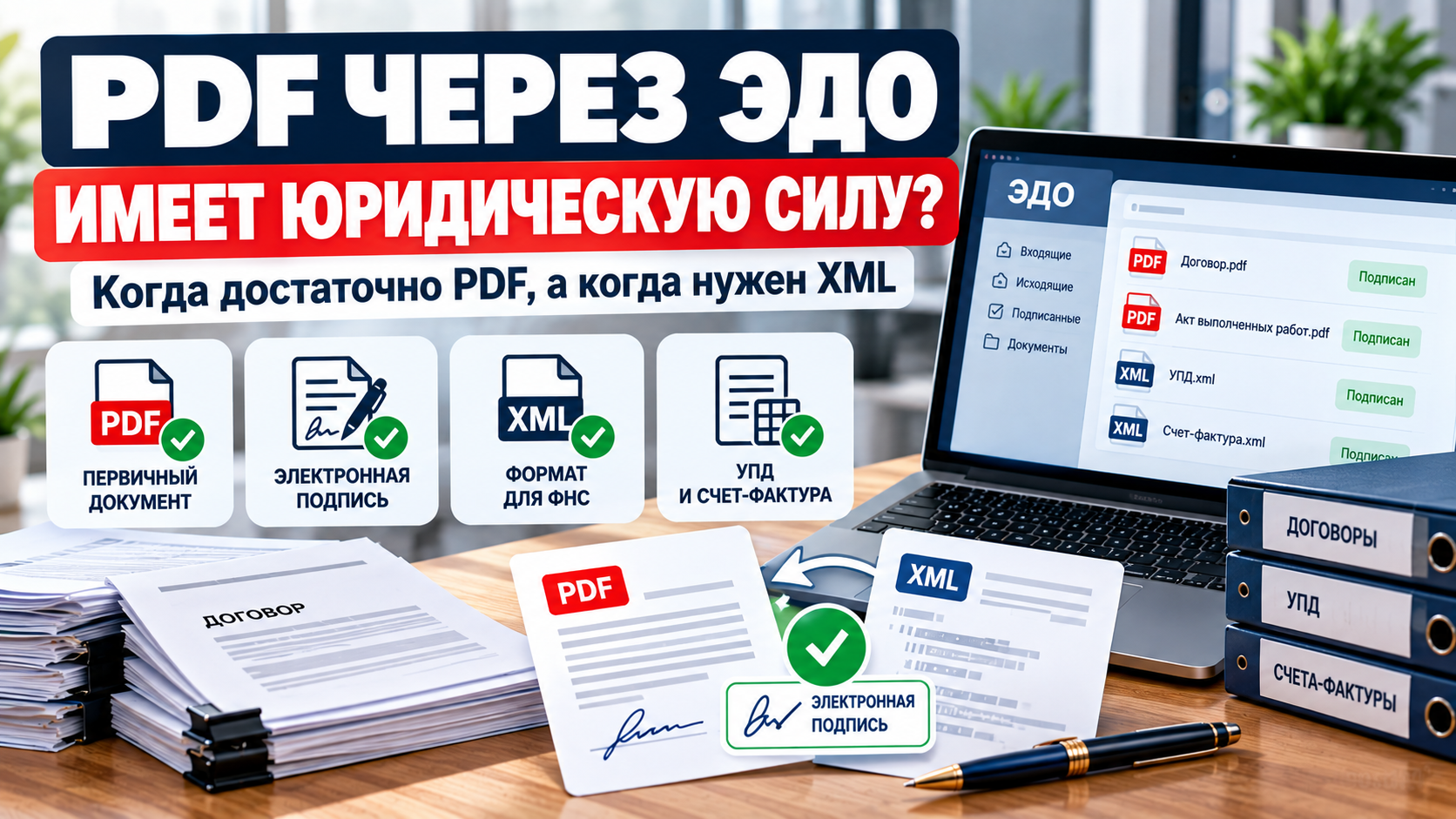 PDF через ЭДО — юридическая сила электронного документа