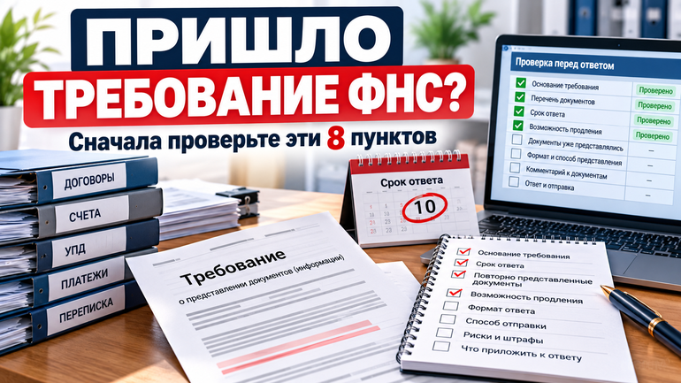 Пришло требование ФНС — что проверить до подготовки ответа и сбора документов