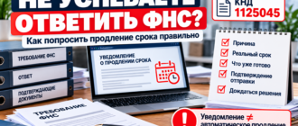 Как продлить срок ответа на требование ФНС — уведомление КНД 1125045