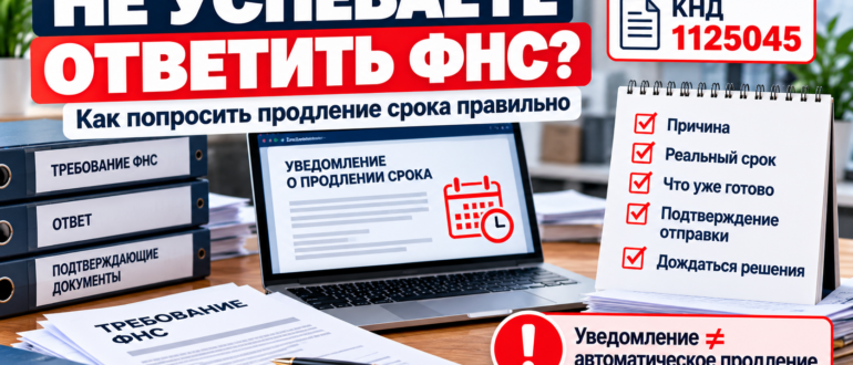 Как продлить срок ответа на требование ФНС — уведомление КНД 1125045