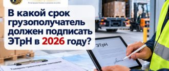 В какой срок грузополучатель должен подписать ЭТрН в 2026 году